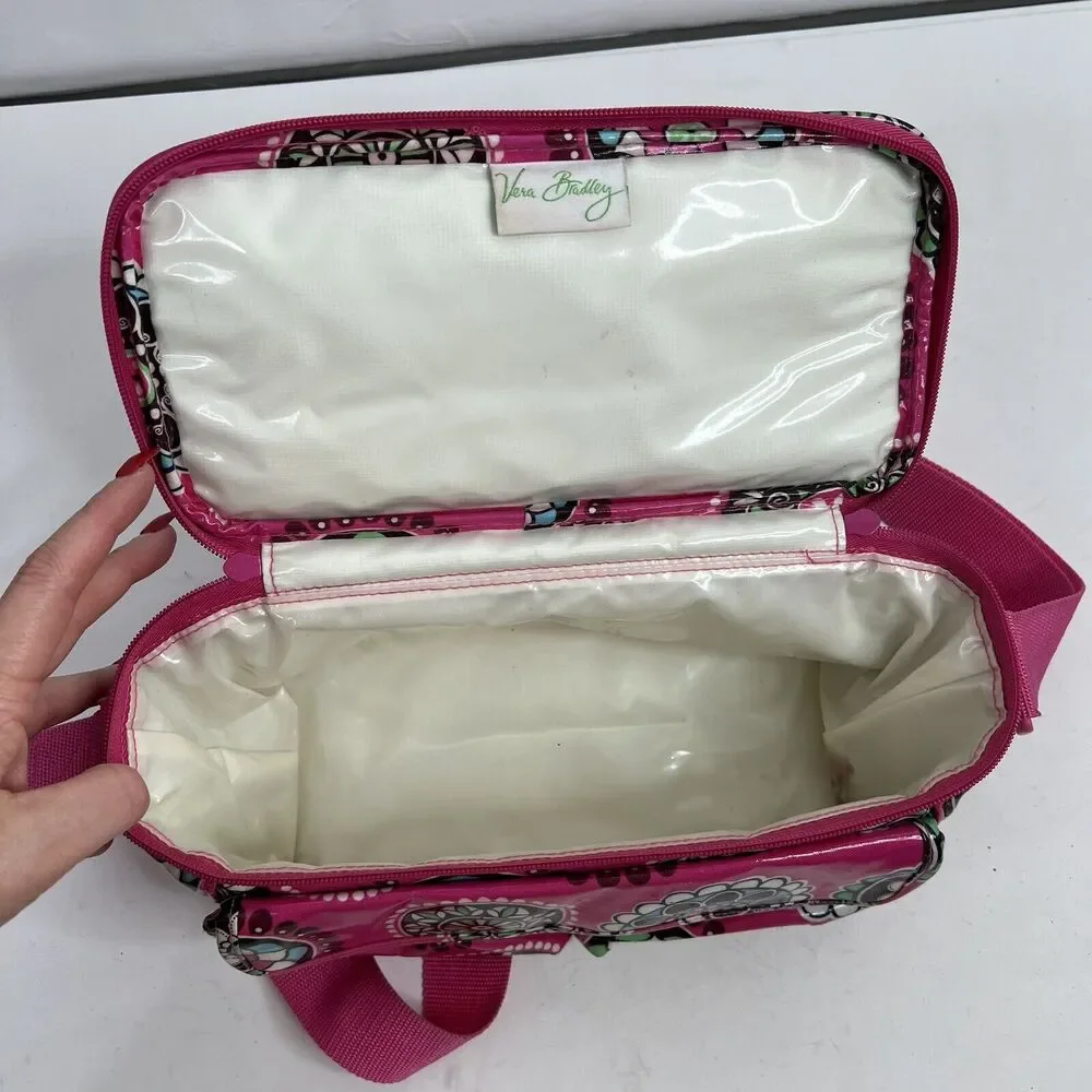 Vera Bradley Pink Cupcakes Insulated Cooler Lunch‎ Box Bag Tote Retired One Size